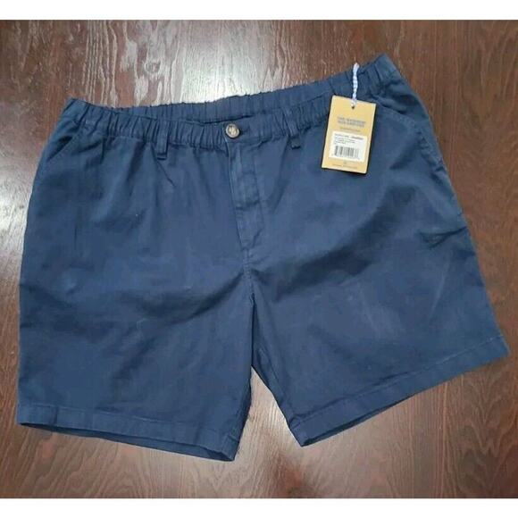 Chubbies‎ Chino Shorts Men Sz XL Regular Fit Navy Elastic Flat Front 7" NWT - Picture 2 of 11